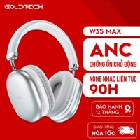 Tai nghe bluetooth chụp tai chống ồn ANC Hoco W35 Max nghe nhạc 90h tích hợp micro nghe gọi, hỗ trợ thẻ nhớ
