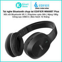 Tai nghe Bluetooth Edifier W800BT Plus |  55 giờ Playtime | Khử ồn đàm thoại | Cổng sạc USB-C | Bảo hành 1 năm