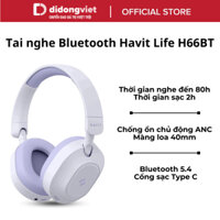 Tai nghe Bluetooth Havit Life H66BT | Chống ồn chủ động ANC - Nghe nhạc 80h - Màng loa 40mm | Bảo hành 12 tháng