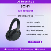 Tai nghe Bluetooth Hires Sony chống ồn WH-1000XM3 | Hàng chính hãng