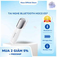 Tai nghe bluetooth Hoco E57, tai nghe nhét tai 1 bên có mic đàm thoại, 10h nghe nhạc, hiện đại