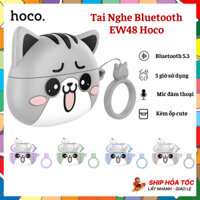 Tai Nghe Bluetooth Hoco EW48 - Kèm Ốp Bảo Vệ Tai Nghe Cute, Micro Đàm Thoại, Pin 5H Nghe Nhạc