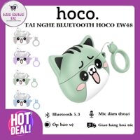 Tai Nghe Bluetooth Hoco EW48 - Tai Nghe Nhét Tai Kèm Ốp Mèo - Có Micro Chất Lượng - 4h Nghe Nhạc - Chống Trầy Xước