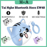 Tai Nghe Bluetooth Hoco EW48, Tai Nghe Nhét Tai Kèm Ốp Kute, Có Mic Đàm Thoại, 4h Nghe Nhạc
