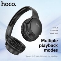 Tai nghe Bluetooth Hoco W40 dòng tai nghe chụp tai không dây V5.0, hỗ trợ thẻ nhớ TF và cổng AUX, có thể gập gọn