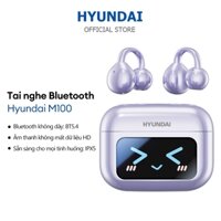 Tai nghe Bluetooth Hyundai M100 Tuổi thọ pin dài Giảm tiếng ồn Micro màn hình cảm ứng Bluetooth 5.4