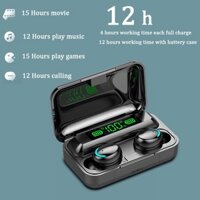 Tai Nghe Bluetooth Không Dây F95 Nhét Tai Pin 2000 maH Micro HD, Chống Nước - Tai nghe bluetooth nhét tai chống ồn pin t