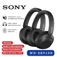 Tai nghe Bluetooth không dây Sony WH-XB910N Tai nghe khử tiếng ồn Loa siêu trầm Tai nghe có thể gập lại di động qua tai