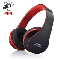 Tai nghe Bluetooth không dây có thể gập lại Tai nghe chơi game âm thanh Tai nghe không dây có Mic cho máy tính điện thoại Dễ sử dụng (Đen-Red)