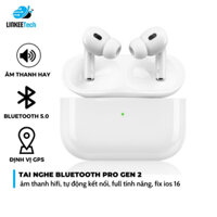 Tai Nghe Bluetooth Không Dây Pro 2 Âm To Mic Rõ Pin Trâu Vuốt Tăng Giảm Âm Lượng Định Vị Đổi Tên- Linkeetech