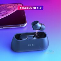 Tai nghe Bluetooth Không Dây 5.0 True Wireless Stereo Red Bat T1 Chống Nước IPX5 Tích Hợp Micro Tự Động Kết Nối Nhỏ Gọn Như Tai nghe Tiso i4 True Wireless  - BH 12 Tháng