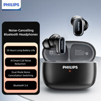 Tai nghe Bluetooth khử tiếng ồn Philips Tai nghe Bluetooth không dây thực sự Tai nghe thể thao Mini Music Khử tiếng ồn chủ động Bass nặng
