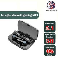 Tai Nghe Bluetooth M19 Cảm Ứng Thông Minh Chống Ồn Tốt Bass Mạnh.