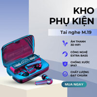 Tai Nghe Bluetooth M19 Phiên Bản Pro Nâng Cấp Pin Trâu, Nút Cảm Ứng, Màn Hình Led Gaming Chống ồn Cao cấp