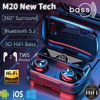 Tai nghe Bluetooth M20 có màn hình led hiển thị.