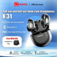 Tai nghe Bluetooth MINISO X31 Bluetooth nhẹ và thoải mái 5.4 Chip Tuổi thọ pin dài ENC Gọi khử tiếng ồn Công nghệ truyền âm thanh định hướng