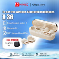 Tai nghe Bluetooth MINISO X36 360° Âm thanh vòm Bluetooth 5.4 Đột phá Tuổi thọ pin IPX5 Chống nước Hoạt động một tay Thoải mái Đeo trong tai Phong cách