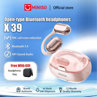 Tai nghe Bluetooth MINISO X39 AI Chất lượng âm thanh HiFi Tuổi thọ pin siêu dài Bluetooth 5.4 ENC Gọi Khử tiếng ồn Âm thanh vòm 3D Điều chỉnh âm thanh thích ứng