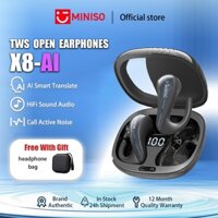Tai nghe Bluetooth MINISO X8 Tai nghe không dây Bass Boost Bluetooth 5.4 Chống nước IPX5 Chất lượng âm thanh HiFi Khử tiếng ồn Màn hình LED âm thanh nổi