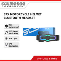 Tai nghe bluetooth mũ bảo hiểm xe máy S7X RGB IPX65 bluetooth 5.3 giao diện typec tai nghe đi xe đạp ngoài trời