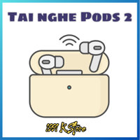Tai nghe bluetooth Pods-2 âm thanh cực hay, bass mạnh, pin 4-5h, tăng giảm âm lượng trên thân tai nghe
