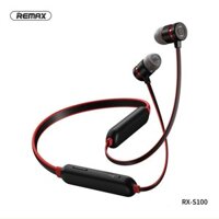 Tai nghe bluetooth Remax RX-S100 Neck-band Sports V5.0, pin dùng 10H, có khe gắn thẻ nhớ - Hãng phân phối