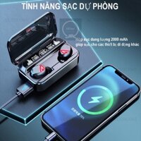 Tai nghe bluetooth S10 Pro cao cấp, cảm ứng vân tay, Chống nước IPX7 , nghe nhạc 10h, kiêm sạc dự phòng MÃ S10