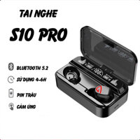 Tai Nghe Bluetooth S10 Pro V5.2 Cao Cấp, Cảm Ứng Vân Tay, Chống Nước Tiêu Chuẩn IPX7 2024