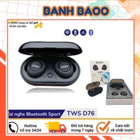 Tai Nghe Bluetooth Sony TWS - D76 Bluetooth 5.0 - Bass Hay, Âm Thanh Cực Ấm - Bảo Hành 6 Tháng