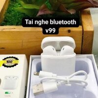 TAI NGHE BLUETOOTH - Tai V99 TWS - Nghe Nhạc + Đàm Thoại 4 Tiếng | 24001 COP