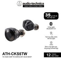 Tai nghe Bluetooth True Wireless Audio-Technica ATH-CKS5TW Solid Bass - Hàng Chính Hãng