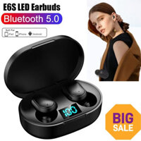 Tai nghe Bluetooth TWS E6S Fone, tai nghe không dây Bluetooth, khử tiếng ồn với mic cho Xiaomi, Huawei, Vivo