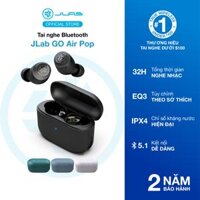 Tai nghe Bluetooth TWS không dây Jlab Go Air Pop thời gian nghe 32H EQ3 Sound chuẩn IPX4 chống ồn tích hợp dây sạc - Hàng chính hãng BH đổi mới 2 năm - Đen