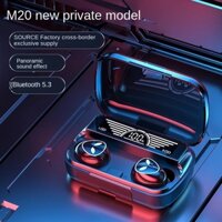 Tai nghe bluetooth TWS M20 (giống mẫu M10, F9) V5.3 kiểu dáng airpods có đế sạc có màn hình lcd [BH 3 tháng]