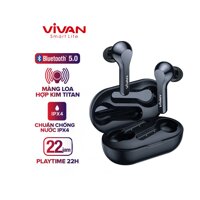 Tai Nghe Bluetooth TWS VIVAN Liberty T200 - Cảm Ứng - Playtime Đến 22H - Chống Nước IPX4