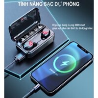 Tai nghe bluetooth V5.2 S10 Pro cao cấp, cảm ứng vân tay, hỗ trợ đàm thoại, nghe nhạc 10h, kiêm sạc dự phòng 2200mAh  Nh