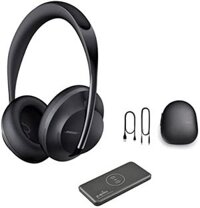 Tai nghe Bose Headphones 700: Tai nghe không dây Bluetooth chống ồn, màu đen đi kèm với bộ sạc không dây Powervault III 10000mAh.