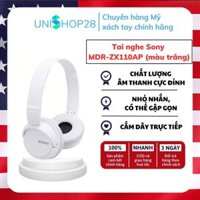 Tai nghe chính hãng Sony MDR-ZX110AP (màu trắng) có jack cắm trực tiếp, chất lượng siêu đỉnh nguyên seal 100% Unishop28