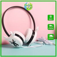 Tai Nghe Cho Bé Huqu HQ10 Cách Âm Hiệu Quả, Tai Nghe Học Trực Tuyến- Hàng Chính Hãng - đen