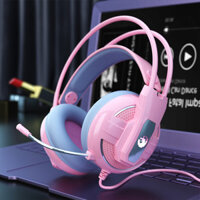 Tai Nghe Chơi Game Có Dây Màu Hồng Dễ Thương Với Mic Trò Chơi Cho Trẻ Em Gái Và Micrô Khử Tiếng Ồn Cho PC Máy Tính Xách Tay PS4 Điện Thoại Thông Minh Trò Chơi Trực Tuyến pink headset headphone for girls kids