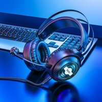 Tai nghe chơi game có mic Hoco W101 chụp tai học online chơi game liên quân PUBG cho máy tính điện thoại laptop PC