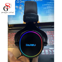 Tai nghe chơi game gaming dareu EH925 led RGB 7.1 2nd chính hãng còn mới dài dây usb 2m over air chụp tai