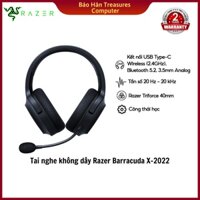 Tai nghe chơi game không dây Razer Barracuda X BlackWhiteQuartz - Hàng Chính Hãng - Black