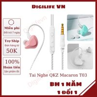 Tai Nghe Chống Ồn QKZ Macaron T03 Có Dây, Có Micro, Chơi Game PUBG, Free Fire, Liên Quân, Nghe Nhạc Dance, EDM