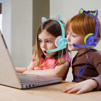 Tai Nghe Chụp HEADPHONE AKZ-020 tai mèo phát sáng tích hợp micro cho laptop, tai chụp nhỏ đeo cho bé