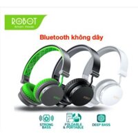 Tai nghe chụp tai Bluetooth ROBOT H10 - Chất âm DSP độc lâp âm bass mạnh mẽ 15 giờ sử dụng cổng kết nối AUX