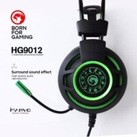 Tai nghe chụp tai chuyên Game Marvo HG9012 có đèn Led - Âm thanh 7.1 (Đen xanh) USB