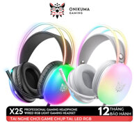 Tai Nghe Chụp Tai Có Dây Onikuma X25 Có Micro Đa Hướng Có Đèn RGB LED