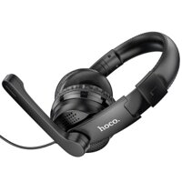 Tai nghe chụp tai có mic game hoco W103 điều chỉnh âm lượng chơi game pubg liên quân trên PC máy tính điện thoại laptop