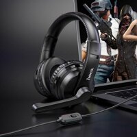 Tai nghe chụp tai có mic game hoco W103 điều chỉnh âm lượng chơi game pubg liên quân trên PC máy tính điện thoại